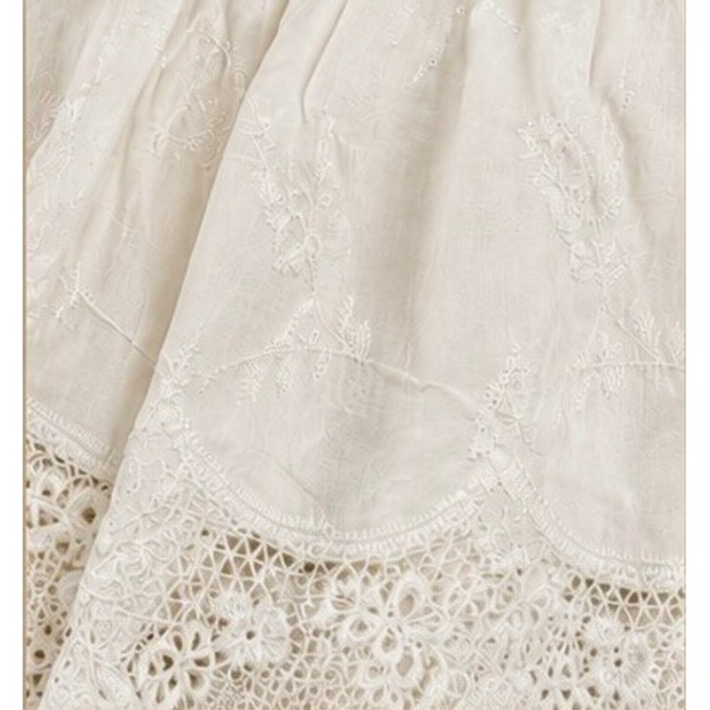 Anthropologie Raga White Embroidered Lace Skort Skirt Small Boho Cottagecore NWT - Picture 8 of 8
